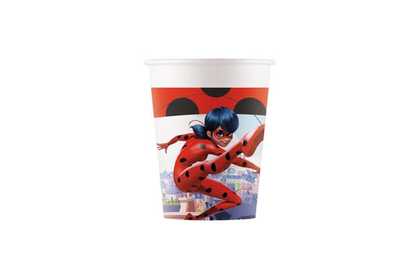 Bicchieri Miraculous Ladybug 200 ml confezione da 8 pezzi