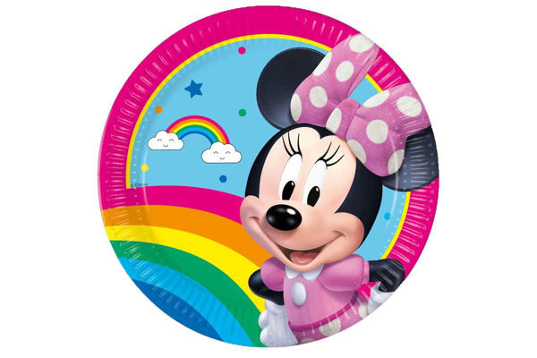 Piatti Minnie Rainbow Make Me Smile 20 cm – 8 pezzi
