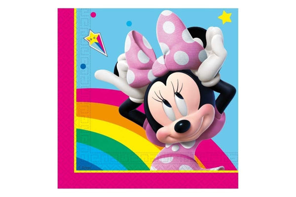Tovaglioli Minnie Rainbow 33×33 cm – 20 pezzi