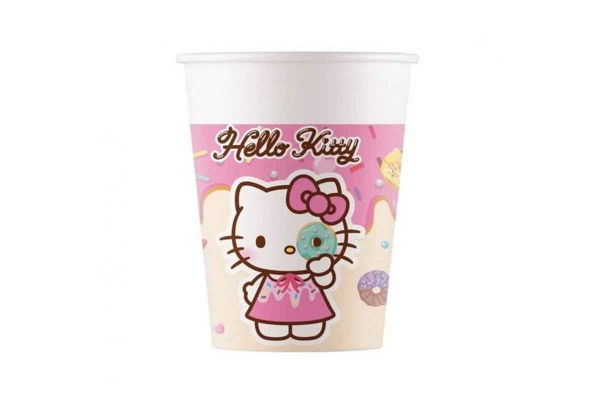 Bicchieri 200 ml Hello Kitty e Kuromi per feste – 8 pezzi