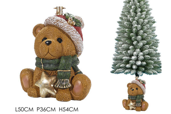 Base orso natalizio 50×36×H56 cm per albero di Natale