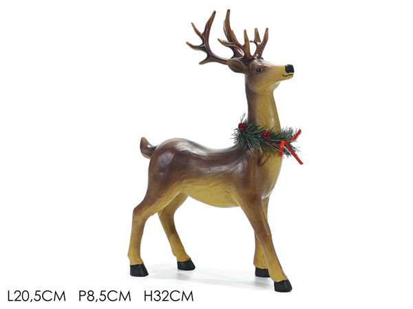 Immagine di Renna C/Ghirlanda H32Cm