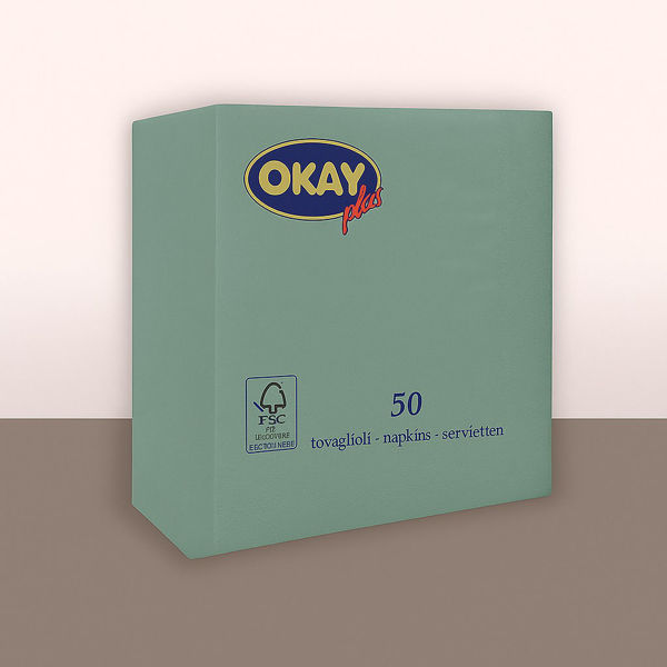 Tovaglioli 33x33 cm Verde Salvia 50 pezzi