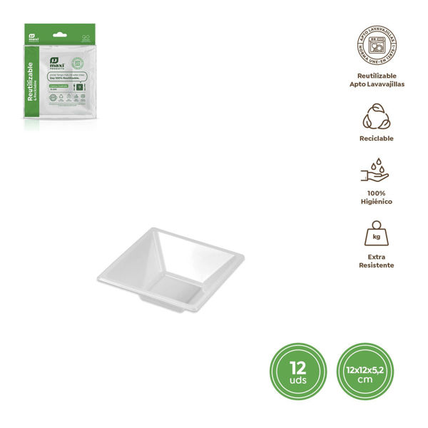 Ciotola Bianco 12x12 cm 12 pezzi