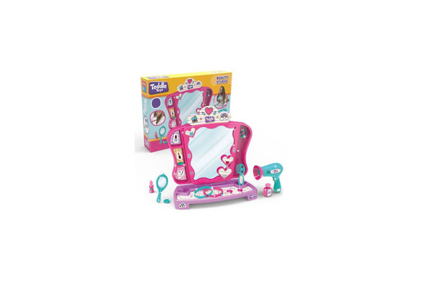 Specchiera Beauty Studio con specchio e accessori per bambine