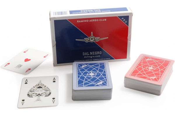 Carte Ramino Aeroclub in plastica con doppio mazzo rosso e blu