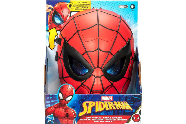 Maschera elettronica Spider-Man con occhi luminosi Glow FX