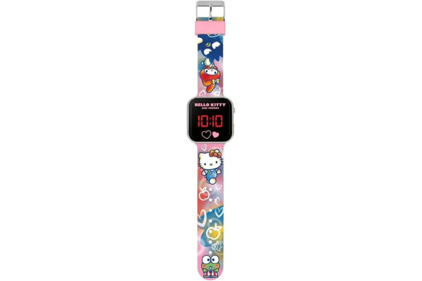 Orologio LED Hello Kitty con cinturino colorato