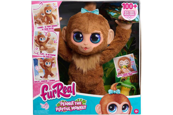 FurReal Peanut scimmietta interattiva nella confezione