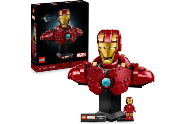 Set LEGO Marvel 76327 Busto Iron Man MK4 da esposizione
