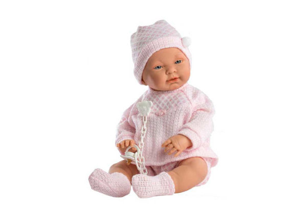 Bambola Reborn Sofia 45 cm in vinile con completo rosa