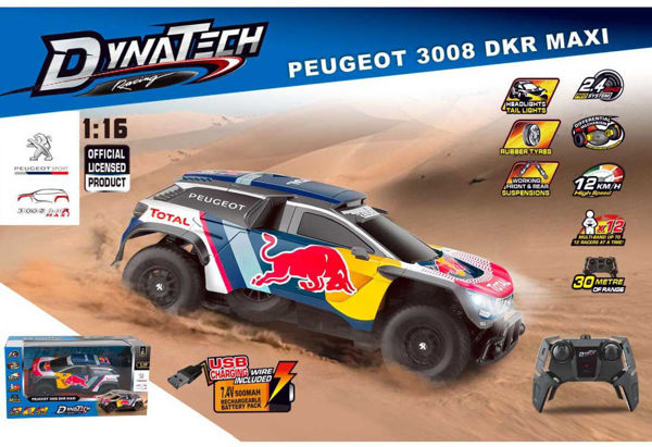 Auto radiocomandata Peugeot 3008 DKR 1:16 con batteria e radiocomando