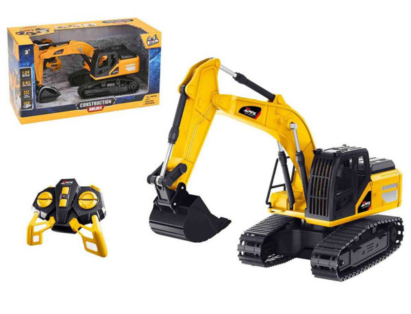 Escavatore radiocomandato scala 1:20 con funzioni reali e telecomando