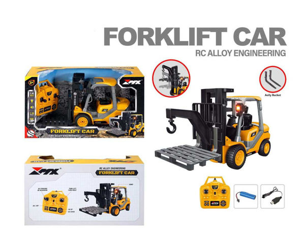 Muletto R/C telecomandato con funzioni reali e accessori in confezione