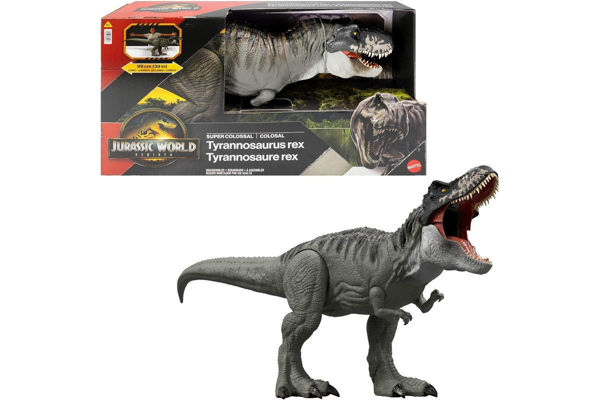 T-Rex Super Colossale Jurassic World Rebirth giocattolo gigante