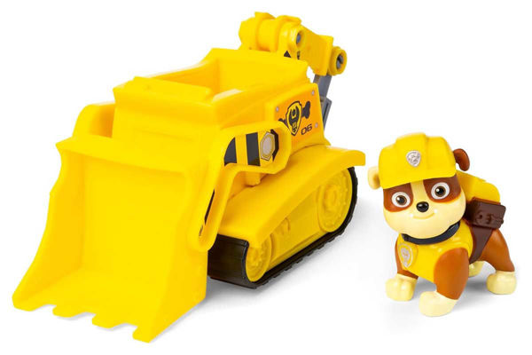 Paw Patrol Rubble con bulldozer giallo e personaggio incluso