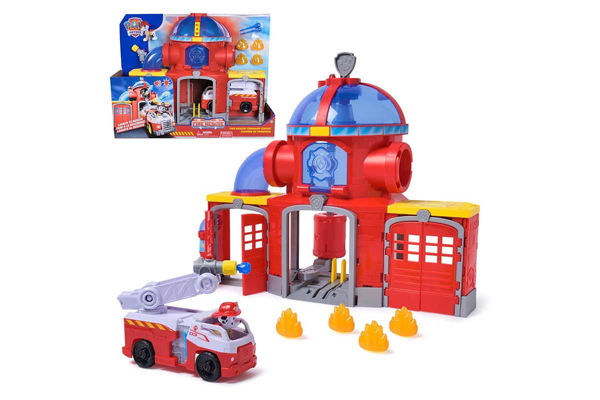 Paw Patrol Fire Rescue Stazione dei Pompieri con veicolo di Marshall e accessori