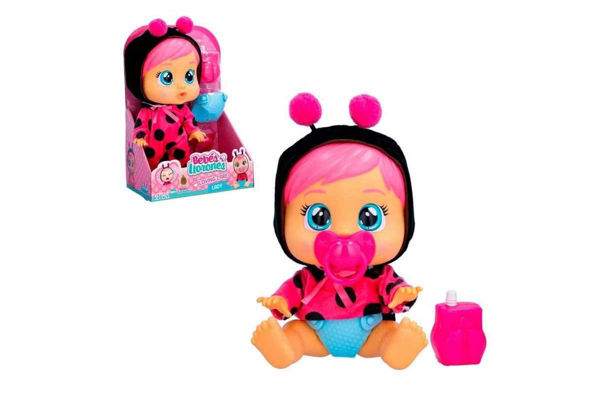 Cry Babies Loving Care Lady bambola morbida coccinella con accessori