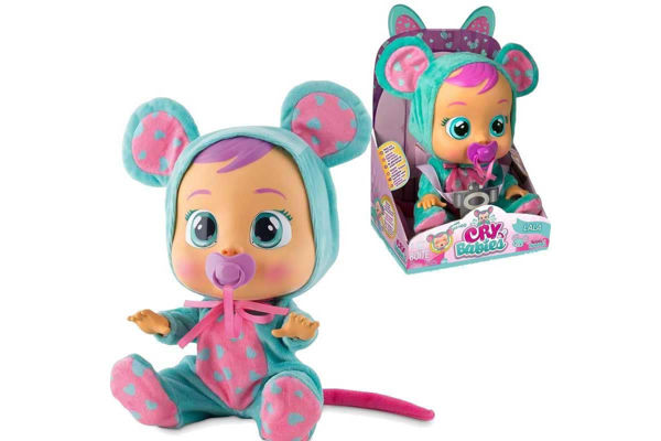 Cry Babies Loving Care Lala bambola morbida topolina con accessori