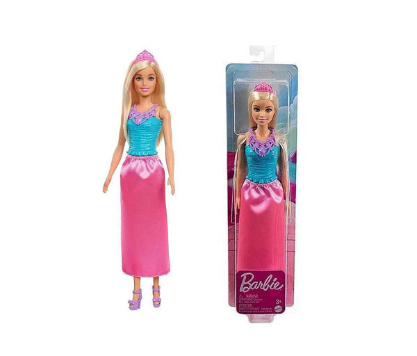 Barbie Principessa DreamTopia con abito turchese e rosa e tiara rosa