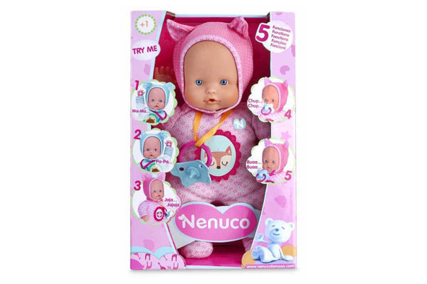 Bambola Nenuco Bebè Soft 5 Funzioni 30 cm nella confezione