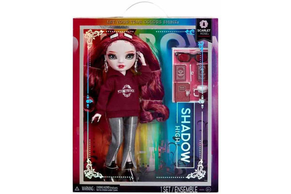 Bambola Rainbow High Shadow High Scarlet con accessori da studio
