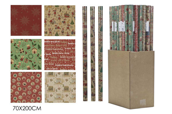 Immagine di Rotolo Carta Kraft Natale 70X200 cm