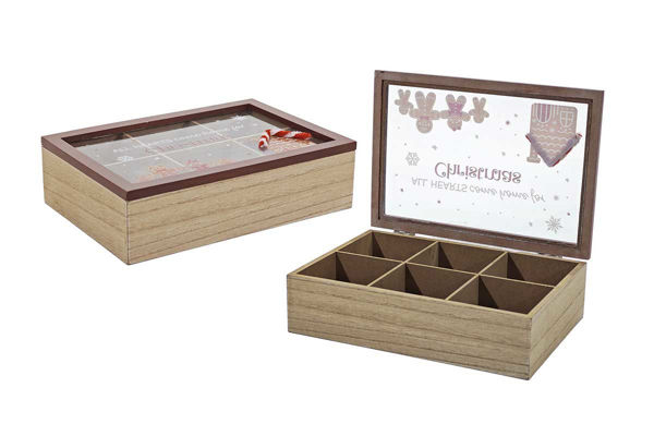 Immagine di Portatisane Natalizio 6 scomparti 24 cm