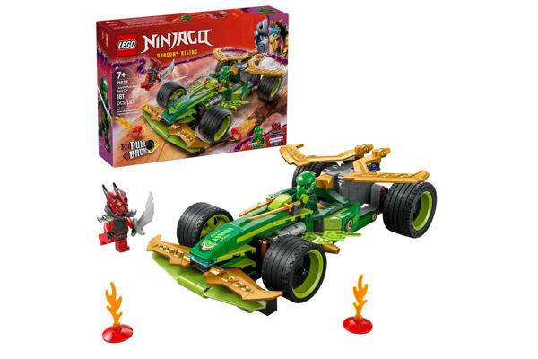 Auto pull-back LEGO NINJAGO di Lloyd con minifigure e lame fulminanti