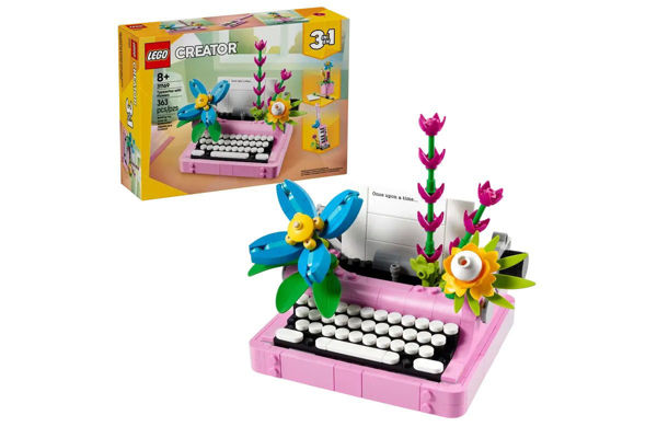 LEGO Creator 31169 macchina da scrivere rosa con fiori colorati costruibile