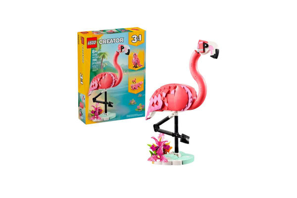 LEGO Creator 31170 fenicottero rosa snodabile con base decorata