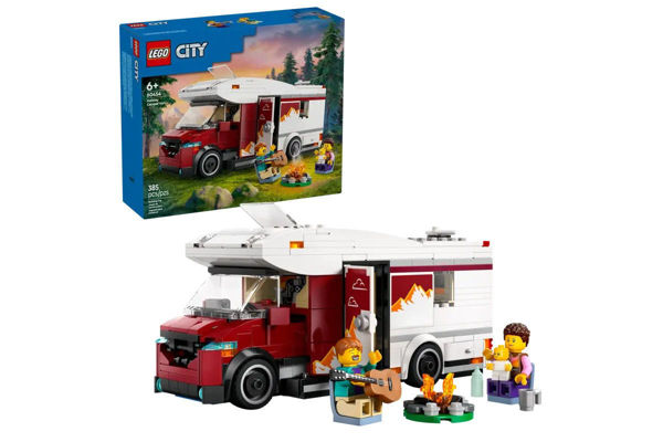 Camper LEGO City 60454 con famiglia in campeggio
