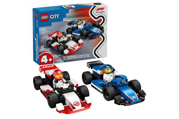 LEGO City 60464 monoposto Williams Racing e Haas F1 con minifigure dei piloti