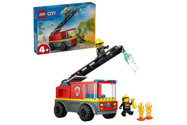 Autopompa LEGO City 60463 con scala e minifigure pompieri