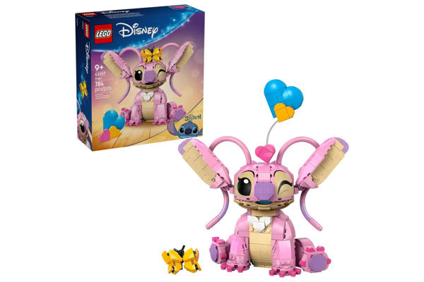 Personaggio Angel LEGO Disney 43257 rosa snodabile con cuori e farfalla