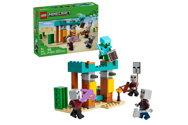 LEGO Minecraft 21267 avamposto nel deserto con Cavaliere cactus e abitori