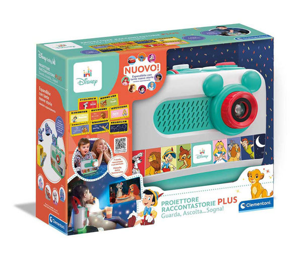 Proiettore Raccontastorie Disney Plus Clementoni con 7 storie incluse