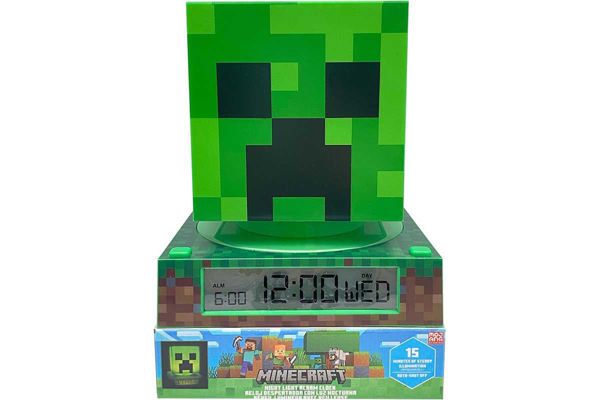 Lampada e sveglia 3D Minecraft Creeper per cameretta