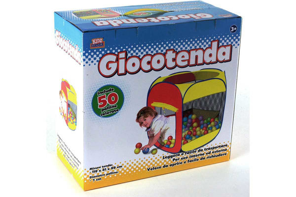 Giocotenda per bambini con 50 palline colorate