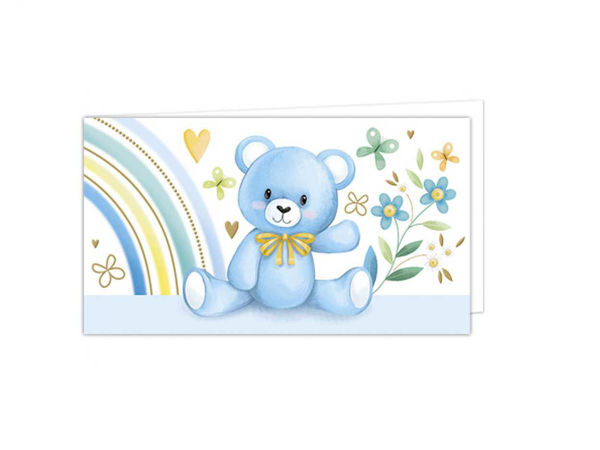 Biglietti bomboniere nascita bimbo 20 pezzi con grafica dolce e delicata