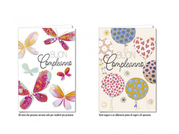 Biglietti compleanno donna con grafica elegante e femminile