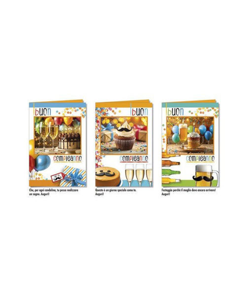 Biglietti compleanno uomo con grafica elegante e moderna