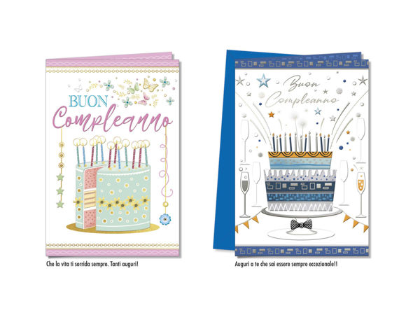 Biglietto di auguri compleanno generico colorato e versatile