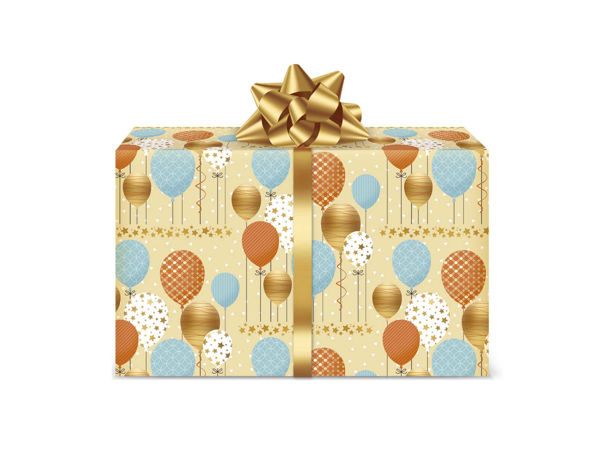 Carta regalo 70x100 cm con fantasia colorata di palloncini