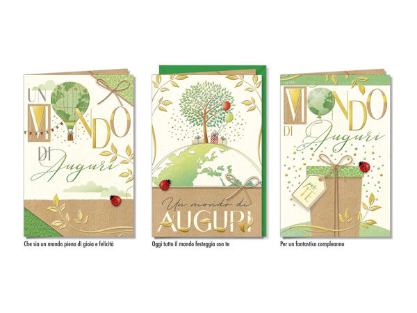 Biglietto di auguri compleanno a tema natura e piante con grafica green