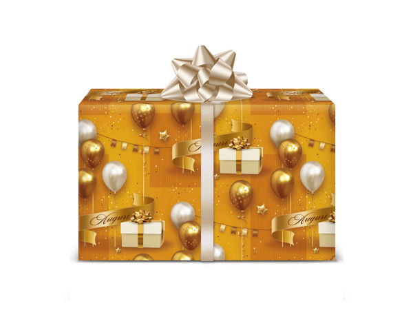 Foglio di carta regalo 70x100 cm con fantasia colorata di palloncini