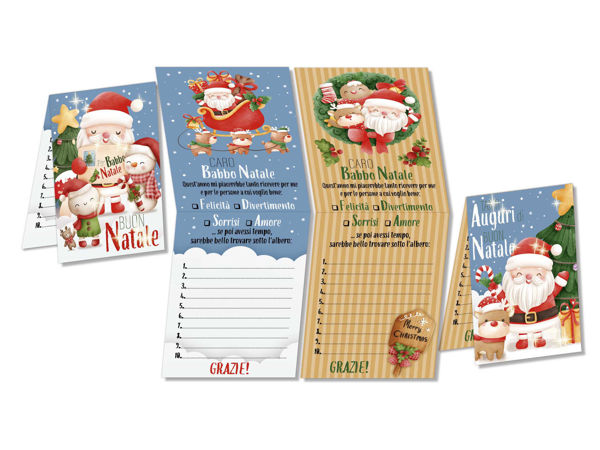 Letterina di Natale con grafica festiva e decorazioni natalizie