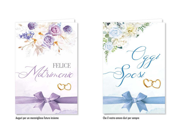 Mini biglietto di auguri per nozze con grafica elegante