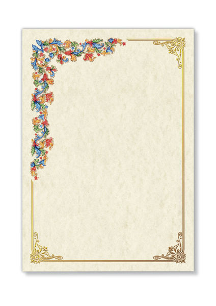 Pergamena A4 La Musa con grafica artistica elegante