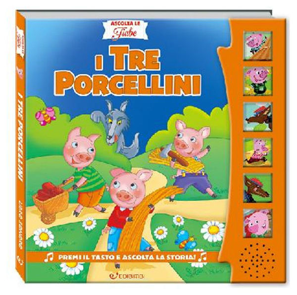 Copertina del libro sonoro “Ascolta le Fiabe 10 – I Tre Porcellini”